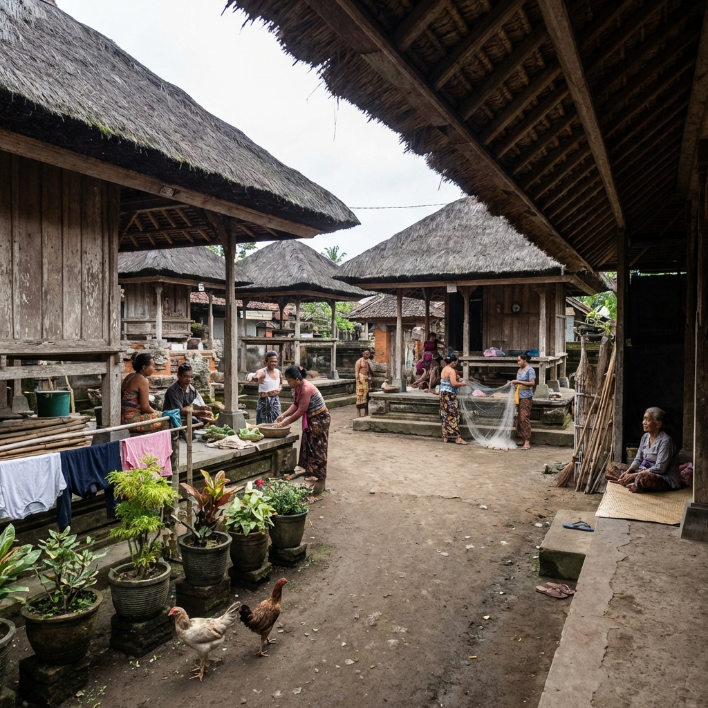 Traditional Balinese family compound