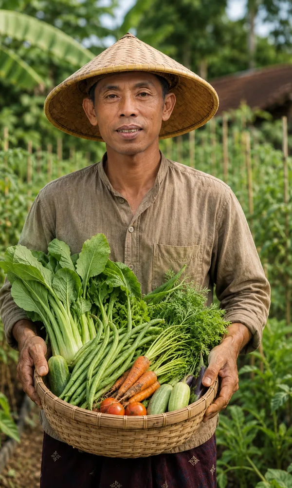 Pak Yoga, a farmer who hosts travelers on his organic farm