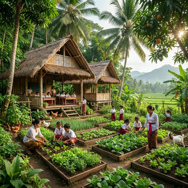 Edible garden and open-air jungle school